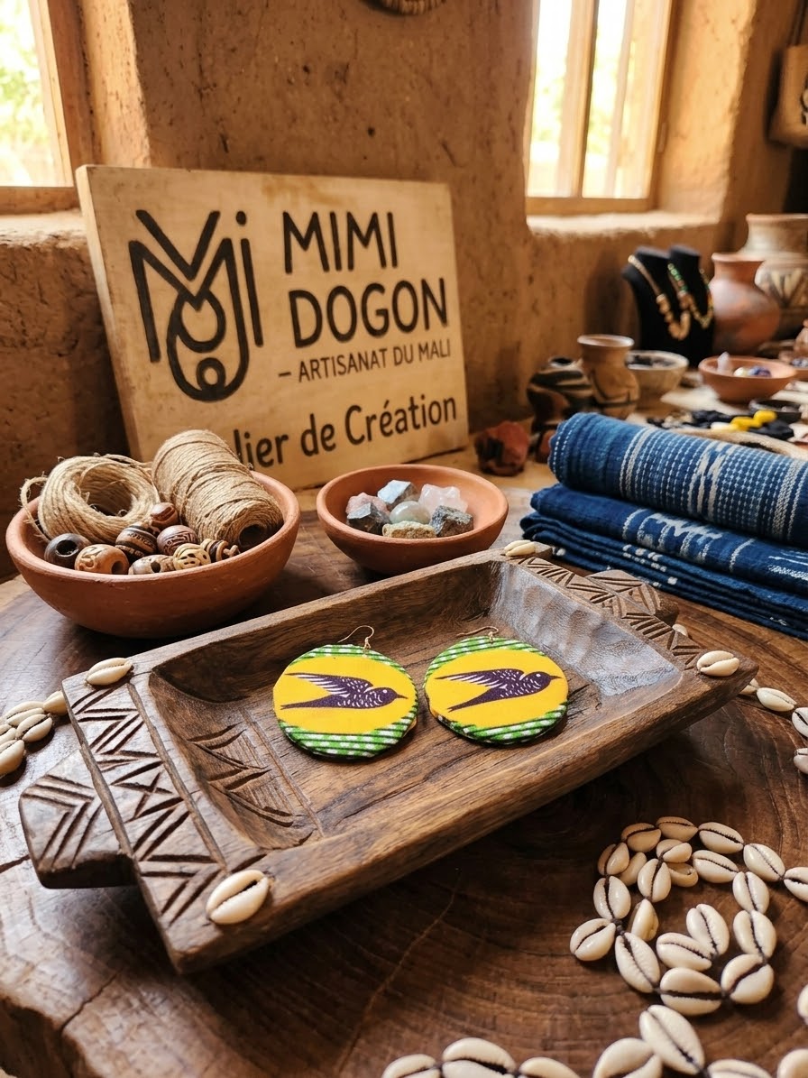 Boucles d'oreilles wax : L'éclat africain