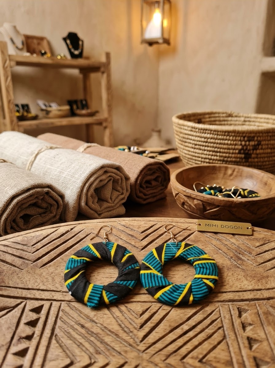 Boucles d'oreilles wax : L'éclat africain