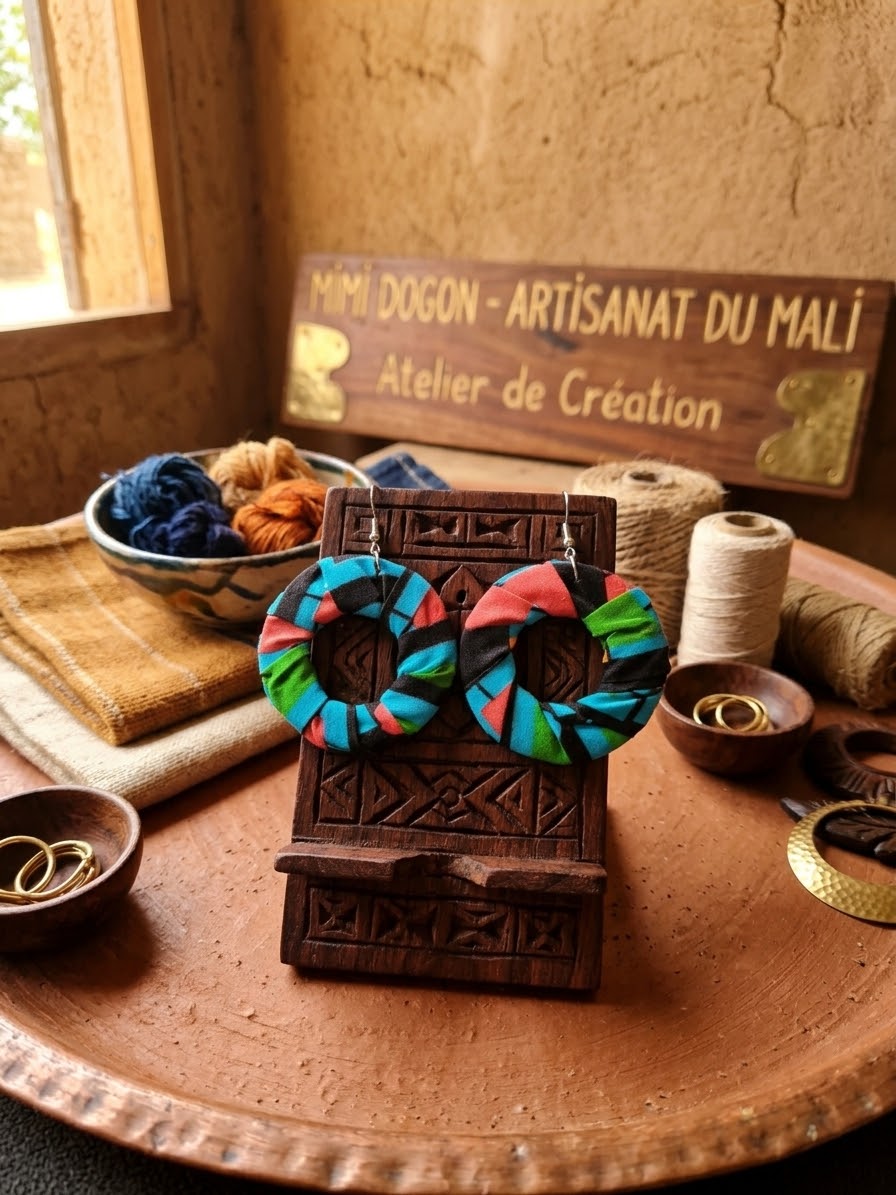 Boucles d'oreilles wax : L'éclat africain