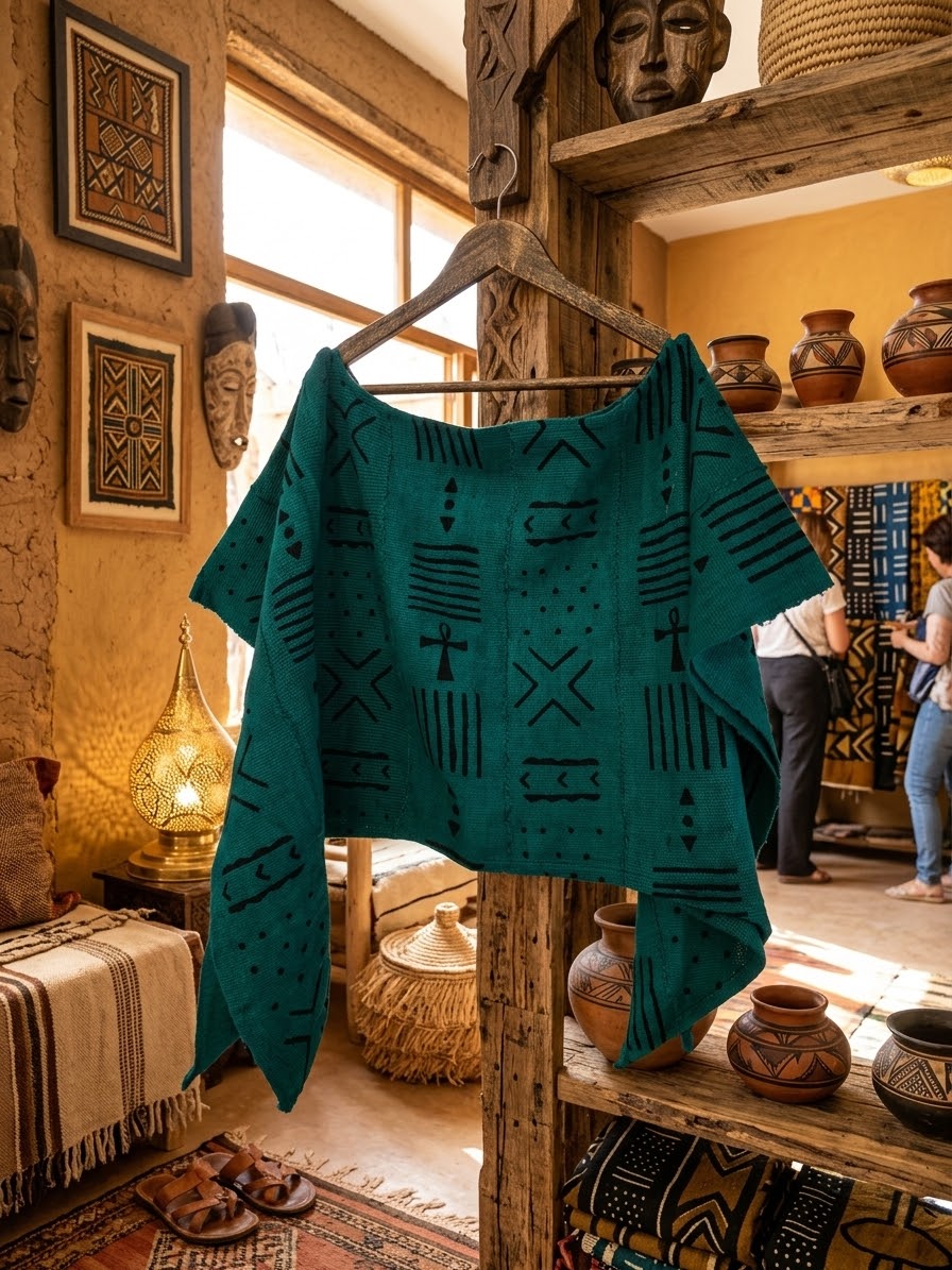 Poncho Bogolan Authentique – Style Ethnic Chic