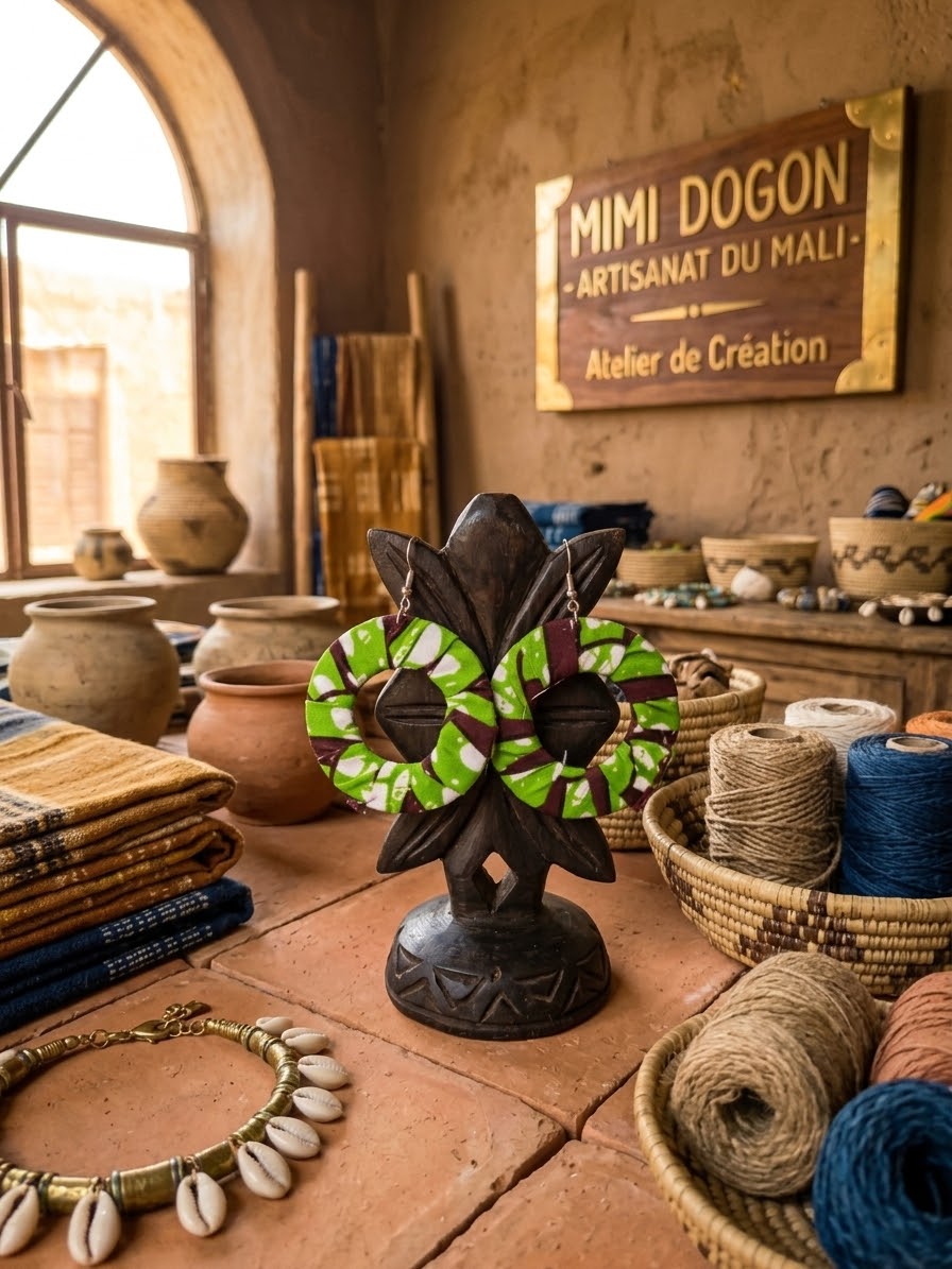 Boucles d'oreilles wax : L'éclat africain