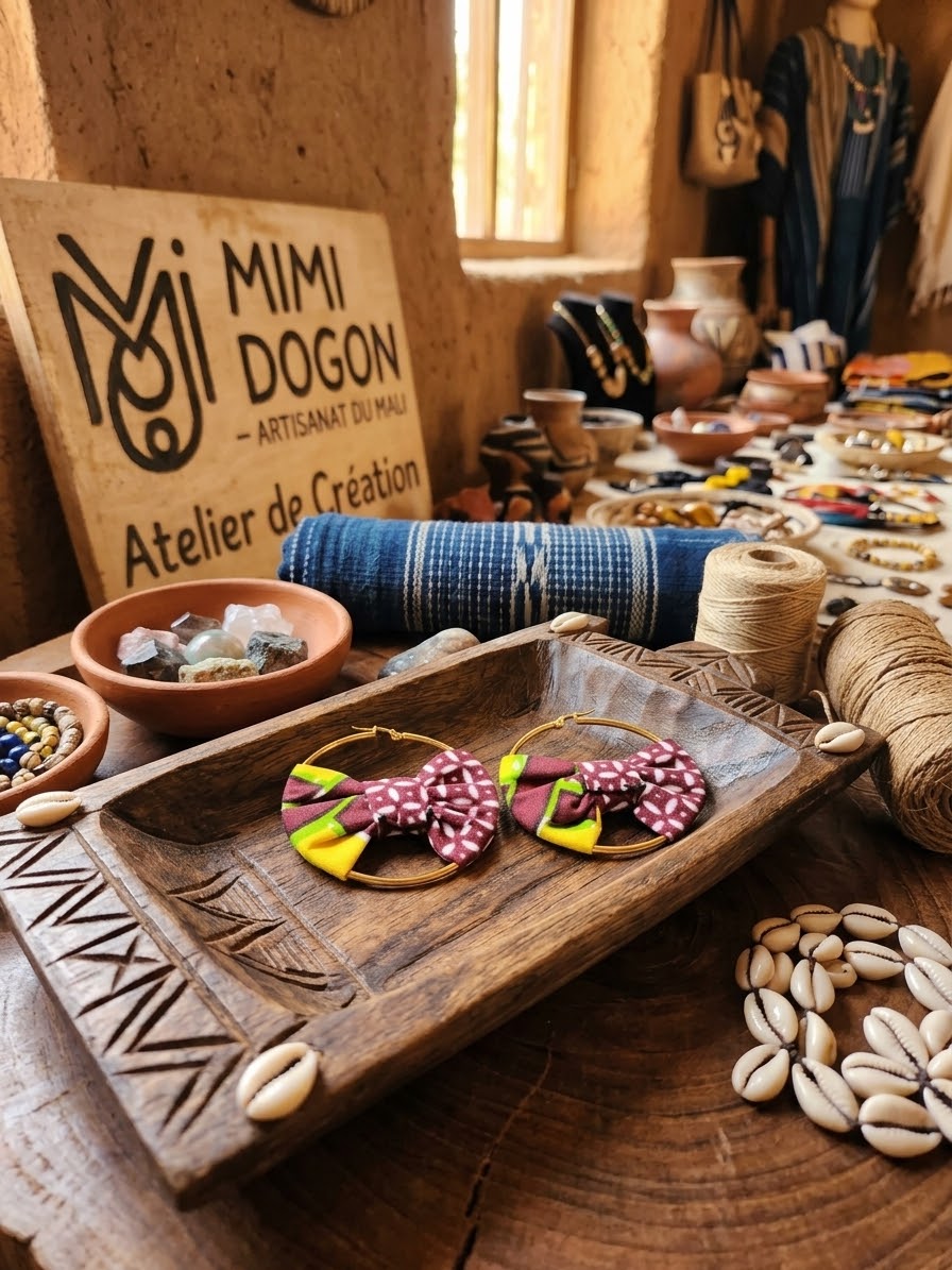 Boucles d'oreilles wax : L'éclat africain