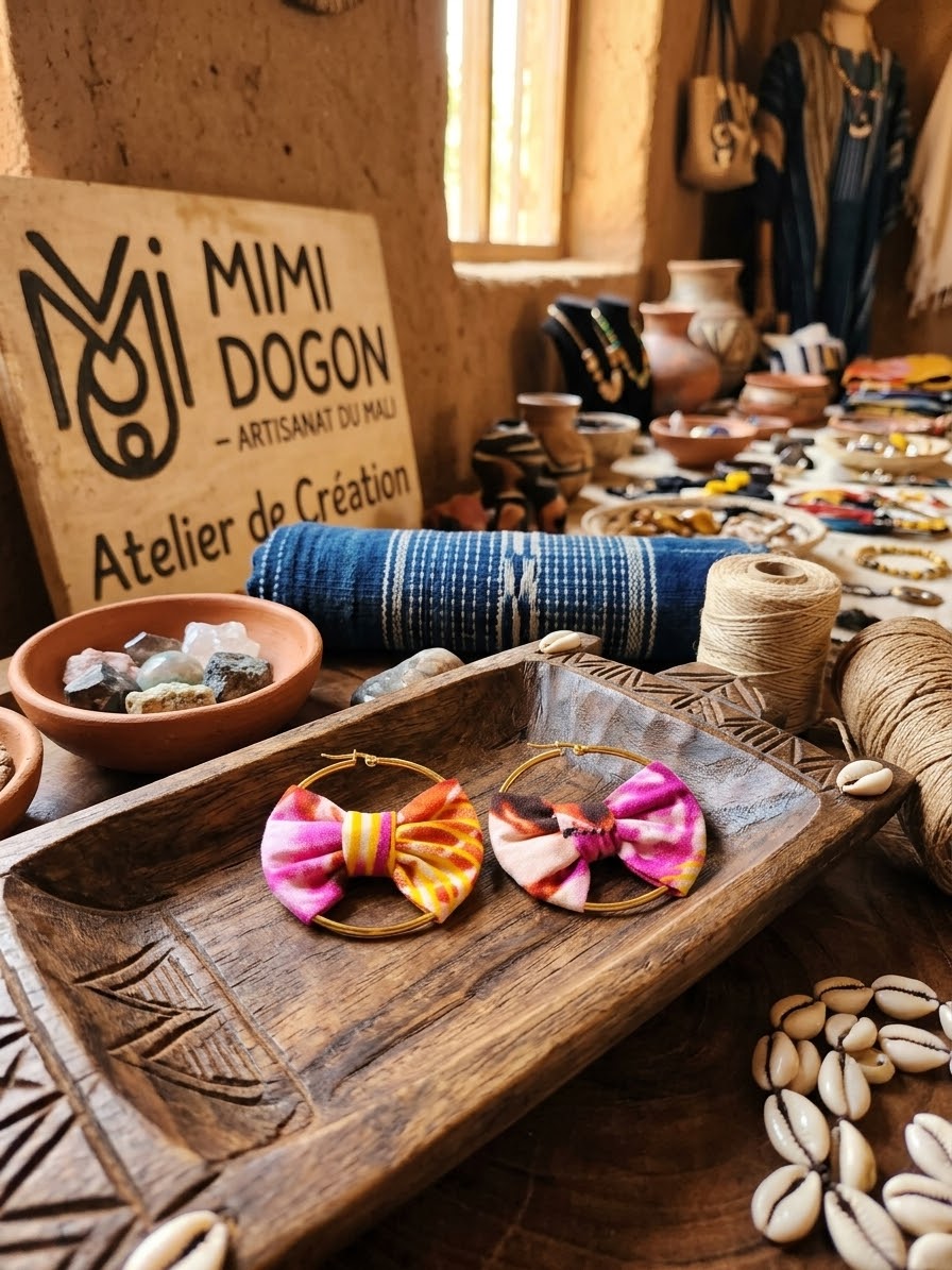 Boucles d'oreilles wax : L'éclat africain