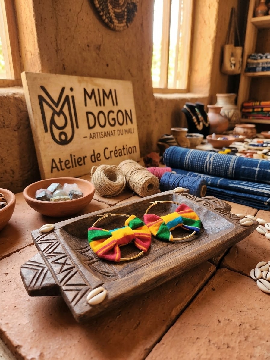 Boucles d'oreilles wax : L'éclat africain