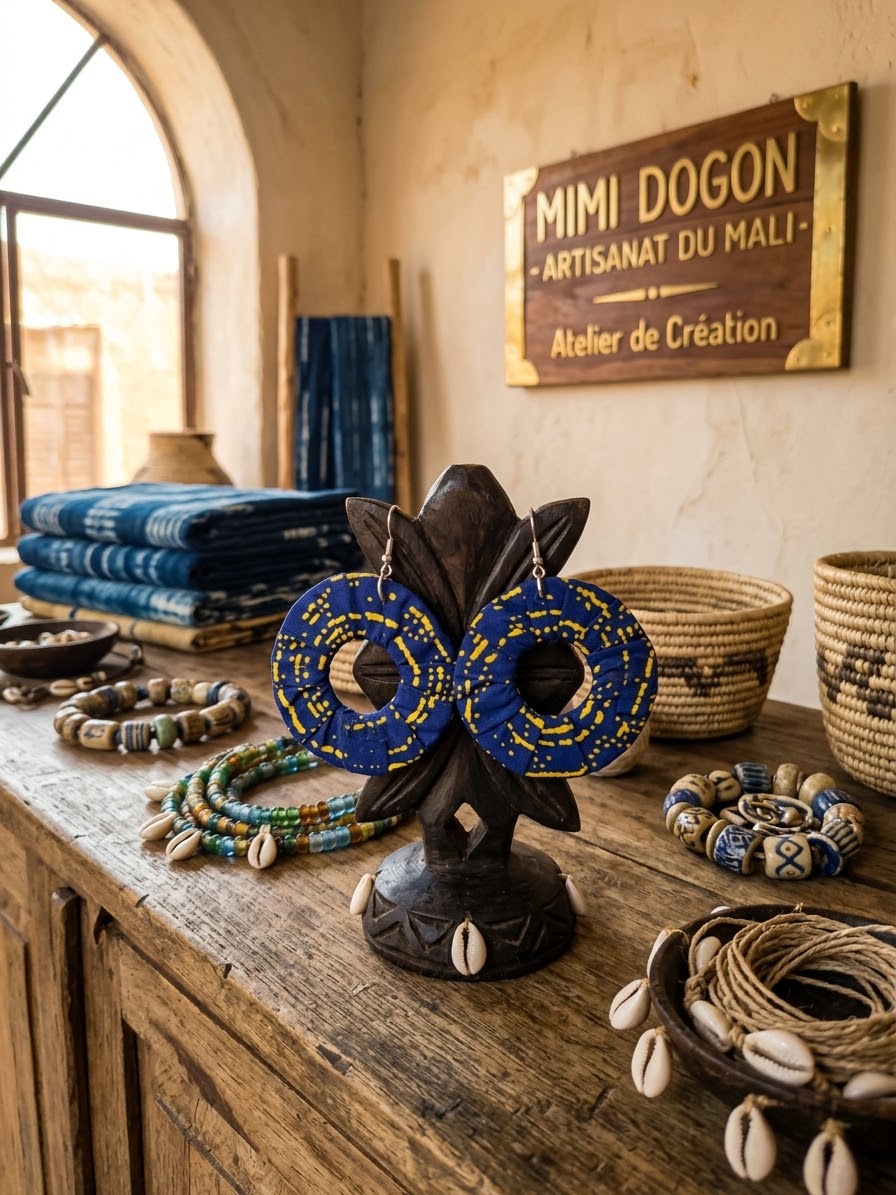 Boucles d'oreilles wax : L'éclat africain