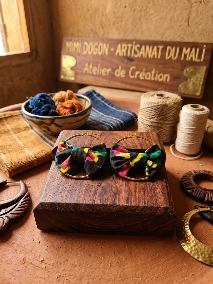 Boucles d'oreilles wax : L'éclat africain