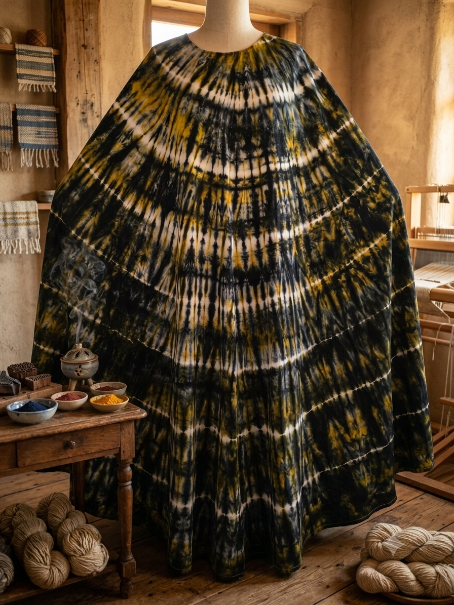 Boubou Kaftan en Batik – Teinture Végétale & Qualité Supérieure