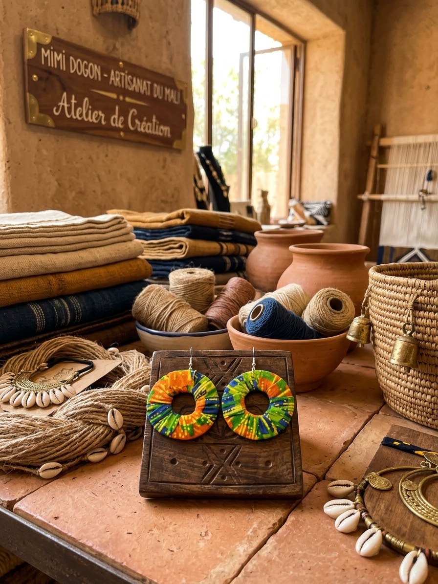 Boucles d'oreilles wax : L'éclat africain