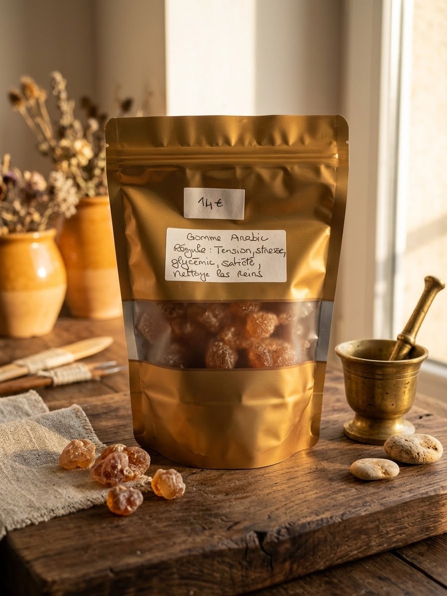 Gomme Arabique Naturelle du Soudan – Résine Brute de Qualité Supérieure