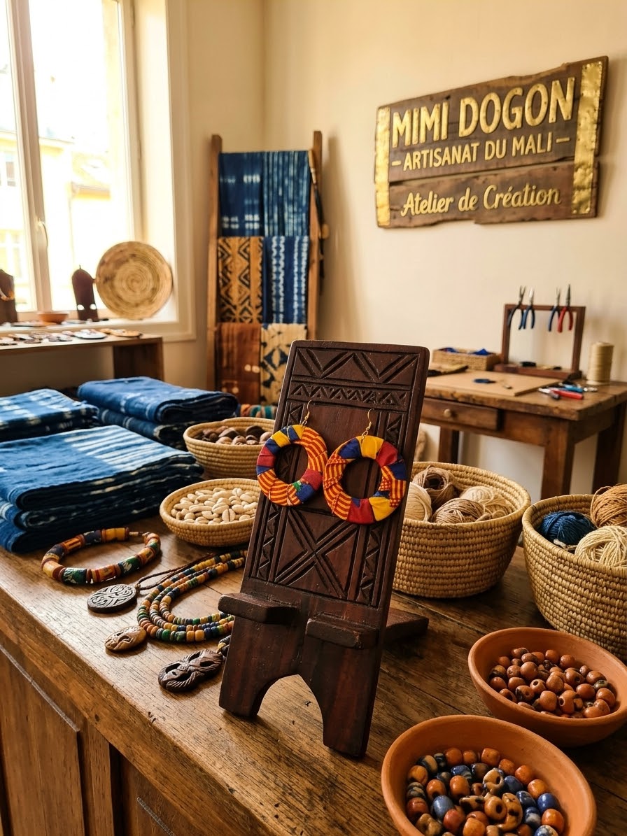 Boucles d'oreilles wax : L'éclat africain