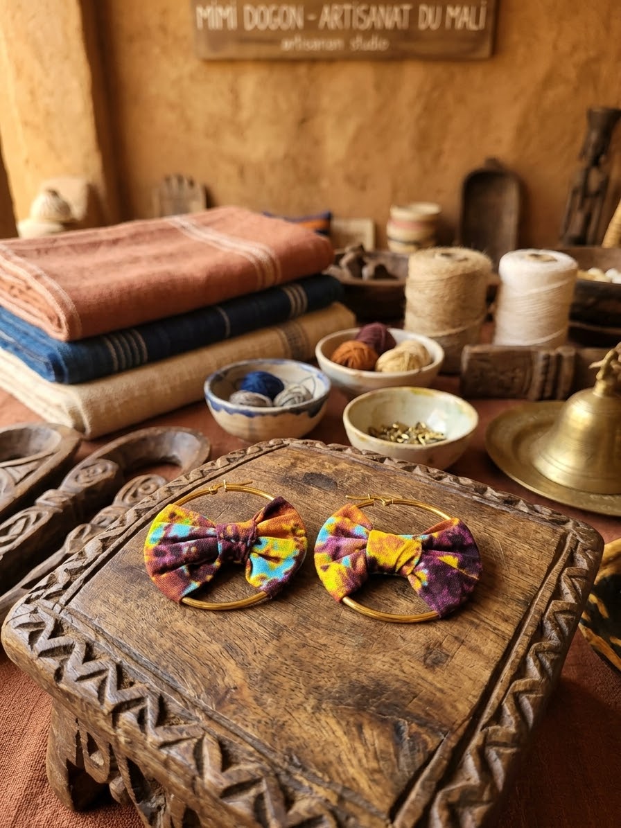 Boucles d'oreilles wax : L'éclat africain