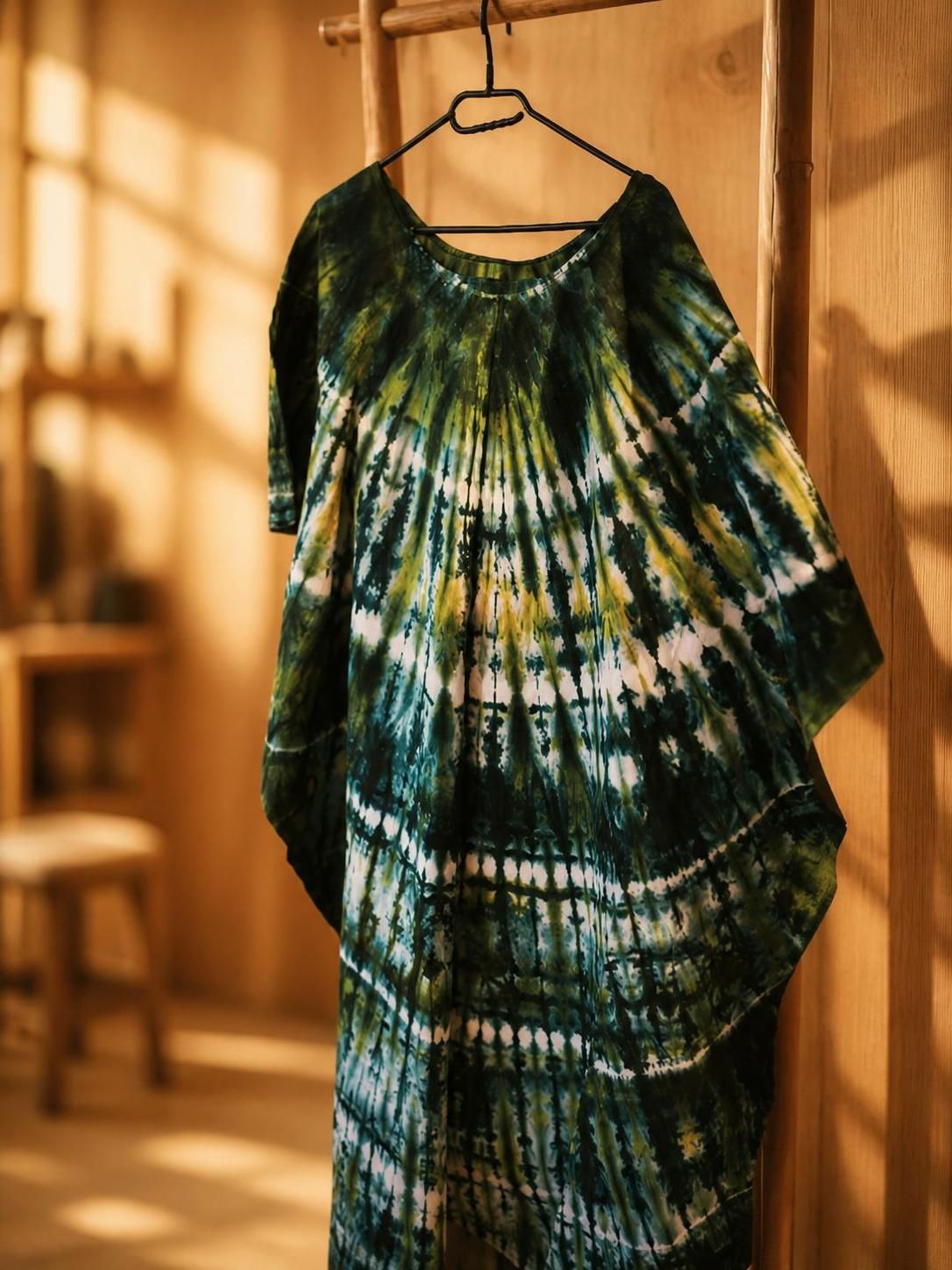 Boubou Kaftan en Batik – Teinture Végétale & Qualité Supérieure